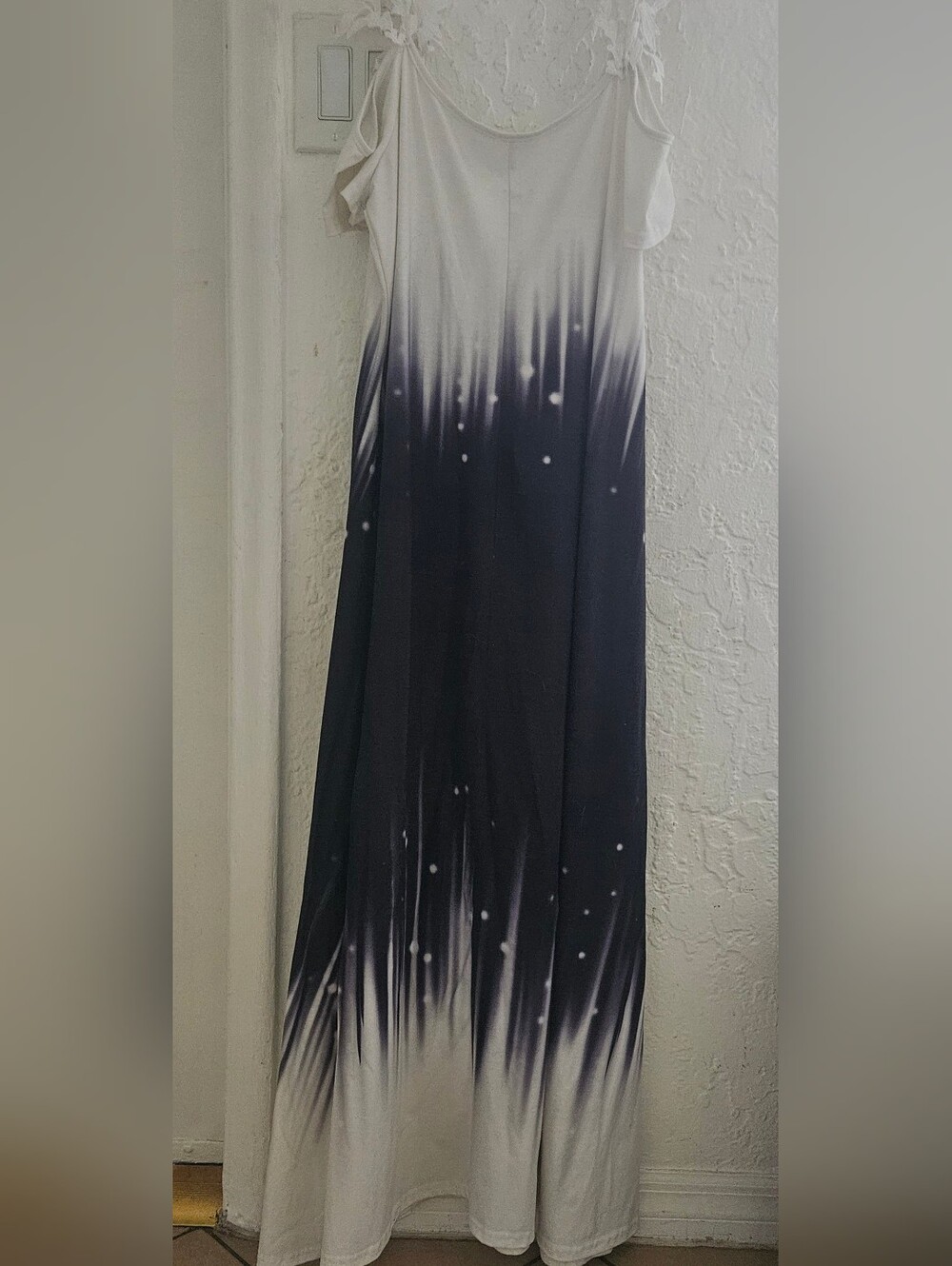 Women’s Ombre Black and White Maxi Dress